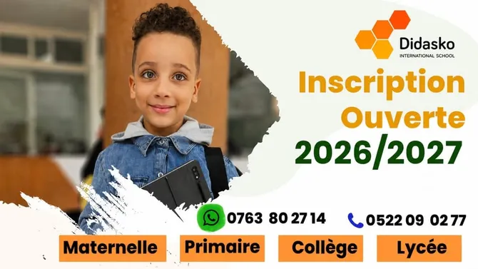 Visuel de la campagne d’inscription 2026–2027 de Didasko.